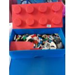 Large box of Lego In Plastic Lego Box
