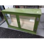 Metal and glass display cabinet and iron fireguard