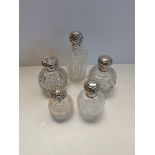 X5 large scent bottles with silver lids