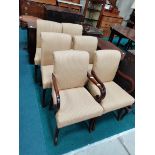 Set of 4 mahogany dining chairs plus 2 carvers. Good conditionCondition StatusCondition Grade:  B