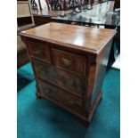 Walnut 3ht chest of drawers W63cm x d39cm x h75cmCondition StatusCondition Grade:  B Good: In good