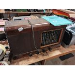 1950s radio Pye model 39 J/H with original service instruction sheet