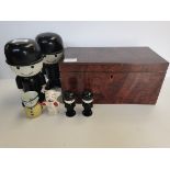 Large and small set of Homepride salt n pepper shaker, plus egg cup and cat pepper shaker, etc.