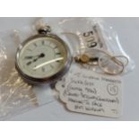 Silver cased Chester 1884 pocket watch J.Goodman Manchester centre seconds Chronograph. Hairline