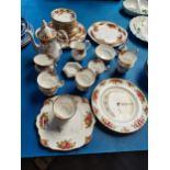 A Collection of Royal Albert Old Country Roses Dinnerware