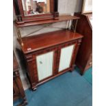 Regency mahogany side cabinet with brass detailing Condition Grade:  B Good: In