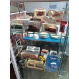 A boxed collections of toy vans inc. Royal Mail, Chivers, coop etc etcCondition StatusCondition