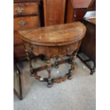 Queen Anne style fold over table Condition Grade:  B Good: