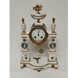 19th Century Wedgewood and marble mantle clock