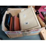 Box of costume Jewellery and x2 gents grooming cases