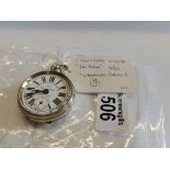 Swiss Made wind up pocket watch 'The-India' w/o warranted correct