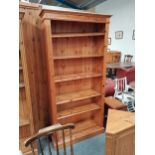 modern pine open book shelf W91cm x H197cmCondition StatusCondition Grade:  B Good: In good