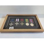 Collection of Medals in framed case