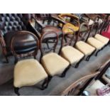 A set of 6 rosewood balloon back dining chairsCondition StatusCondition Grade:  B Good: In good