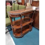 Victorian walnut credenza with brass inlay. Very good condition w100cm x h93cmCondition