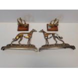 Rare Pair Presentation' Brass 'Col Norths Fullerton (dog) & Farndon Ferrys (Bitch) plus a pair of