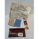 Buffalo medal and other items of buffalo memorabilia marked DAVID BELL 1928