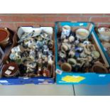 2 Boxes Of Mainly "Delft" to Include Clogs, Tiles, Blue Delft's Made for Dolls Houses and ornaments