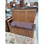 Early 1.2m ( 4ft ) pine bench / hall seat