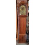 W Clarke Morpeth no 57 8 day George III longcase clock in oak case