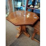 Early Mouseman Octagonal table ex condition - D54cm x H50cm