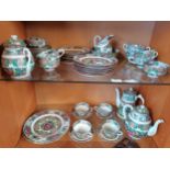 over 30 pieces of a set of Chinese Famille rose style coffee set 32 pce