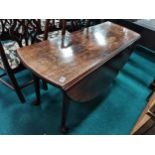 Georgian Mahogany Round drop leaf dining table 137cm