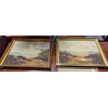 2 x Lewis Creighton oil paintings of moors scene