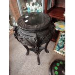 70cm high oriental carved plant stand