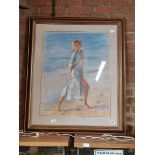 2 x pastel drawings of an attractive lady size 90c