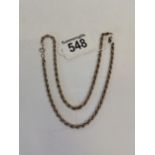 Gold/silver neck chain - no mark 12 grams