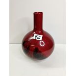 Royal Doulton Flambe vase 26cm ht - condition fair - a few small marks
