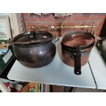 Large metal pot and lid