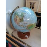 Vintage globe marked George Philips and son