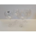 x4 Mikasa Balloon Crystal Goblets