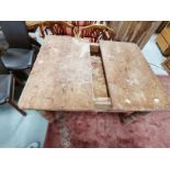 Antique pine kitchen table (a/f)