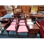Misc furniture incl set of 6 dining chairs, chairs