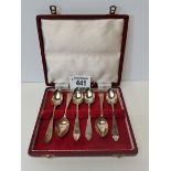 Set of 6 silver tea spoons Sheffield