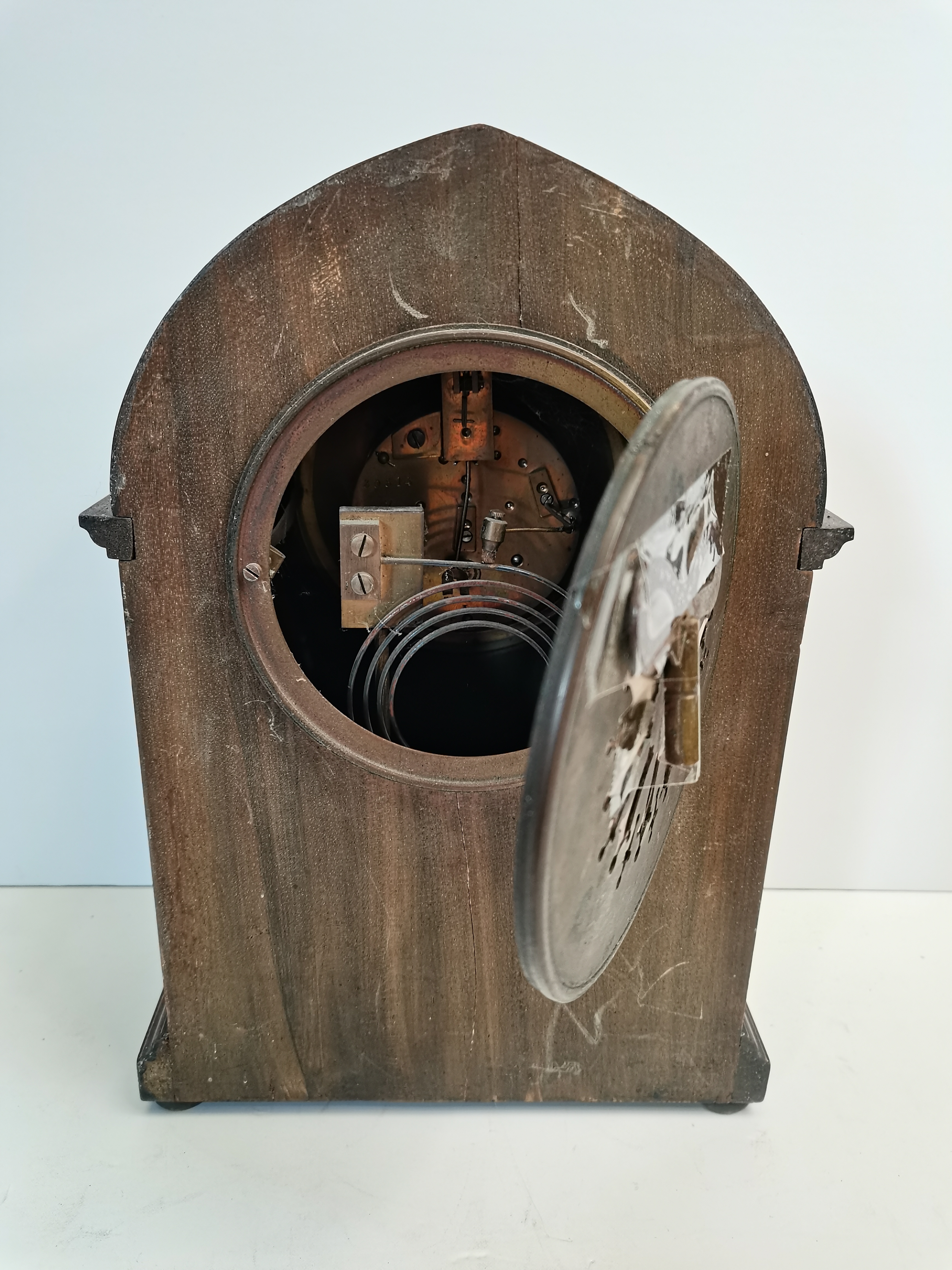 Edwardian mahogany Mantel Clock - D/D to face - Image 3 of 3