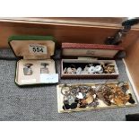 Collection of various cufflinks