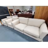 Cream 3 pce suite very good condition - large sofa