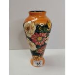 Moorcroft Collectors Club vase 1140 signed Emma Bossons Dalia and wild rose 20.5cm 1997 -