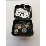 Pair of continental gold earrings 4g