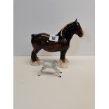 Beswick Shire Horse and Foal