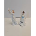 X2 Royal Daulton Lady Figures