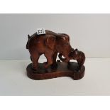 South African carved Elephant and cheetah