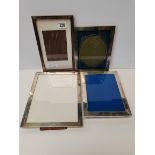 4 x Solid silver picture frames