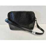 Bally black leather shoulder safe bag (no lock) excellent condition