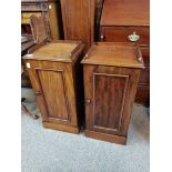 Pair of Victorian bedside cabinets in mahogany W39cm x D36cm XH78cm