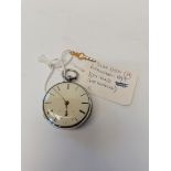 Silver cased pocket watch 1899 key wound